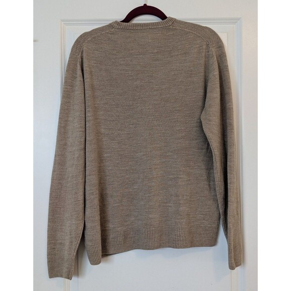 Haggar Men's Tan V-Neck Classic Knit Pullover Casual Sweater Size Large - Picture 7 of 10